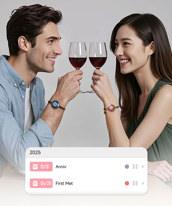 Anniversary reminders –flashes and vibrations for your key dates